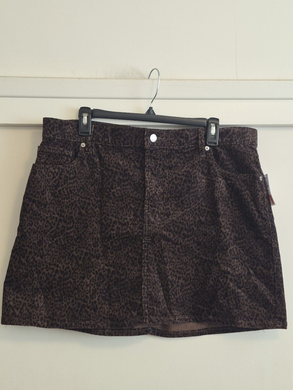 NWT GAP Corduroy Leopard Print Skirt